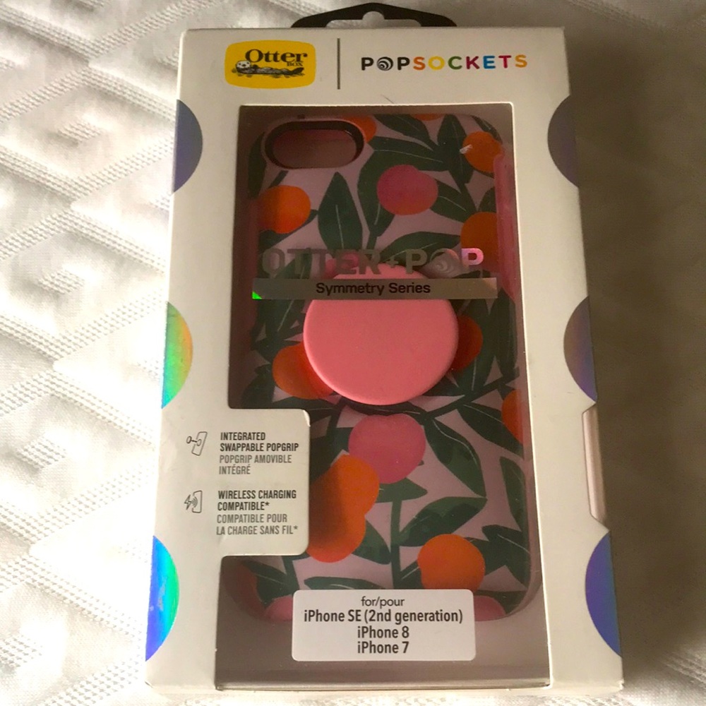 New Symmetry Series Otter Box Popsockets. iPhone 7,8 and SE case